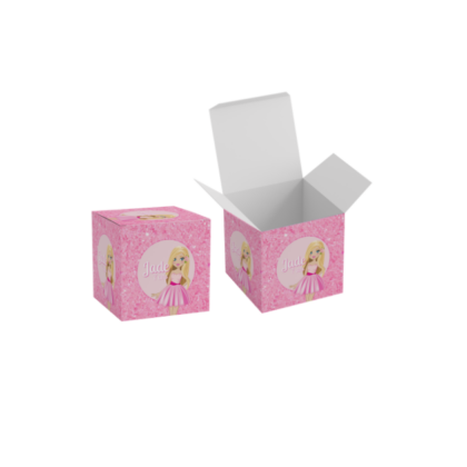 mini boite cadeaux à garnir thème barbie paillettes