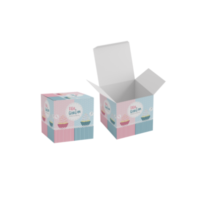 boite personnalisable à garnir thème gender reveal cupcake