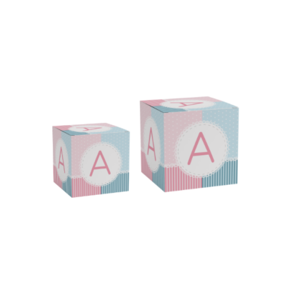 Cube lettre décroraiton gender reveal personnalisable thème cupcake