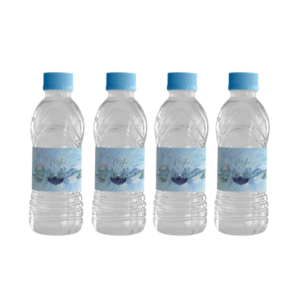 étiquettes petites bouteille anniversaire océan aquarelle