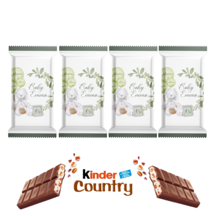 kinder country Ours Coton pour baby shower Lapin vert