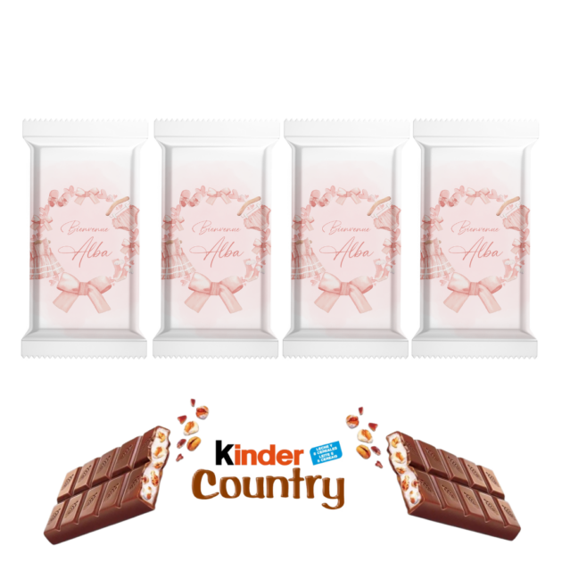kinder country Ours Coton pour baby shower layette rose