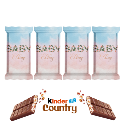 Kinder counrtry personnalisable gender reveal thème baby nuage