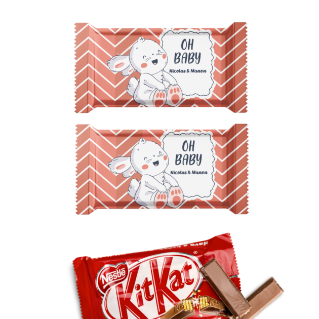 Kitkat sweet table baby shower thème bunny oh baby