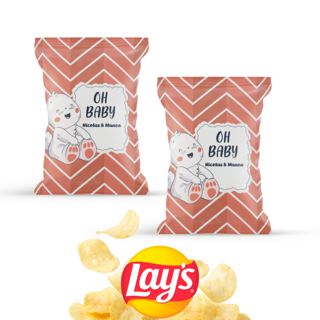 Chips personnalisables pour décoration baby shower bunny oh baby