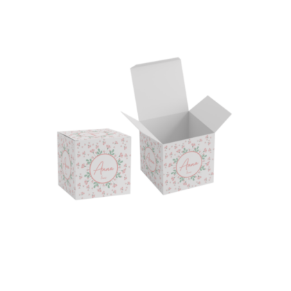 cube à garnie cadeaux floraison personnalisable