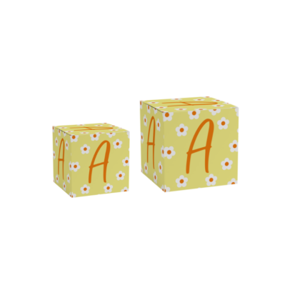 cube lettre personnalisable thème anniversaire fille daisy