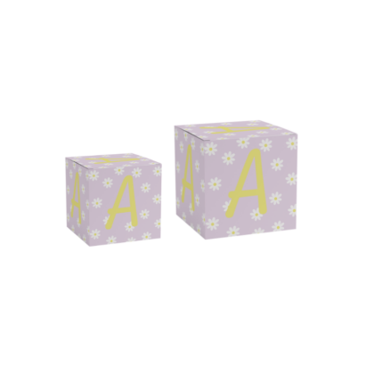 cube lettre personnalisable thème anniversaire fille margurite