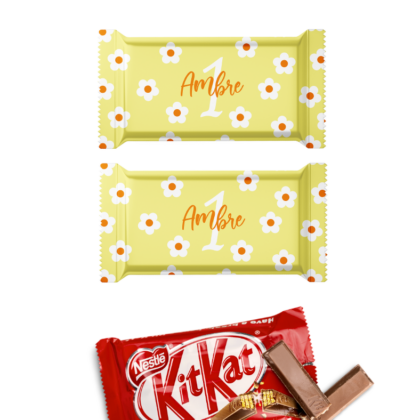 kitkat avec emballage personnalisable thème anniversaire fille daisy