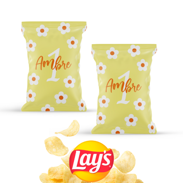 chips lays avec emballage personnalisé pour anniversaire sweet table enfant fille Daisy