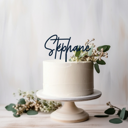 cake topper prénom Stéphane